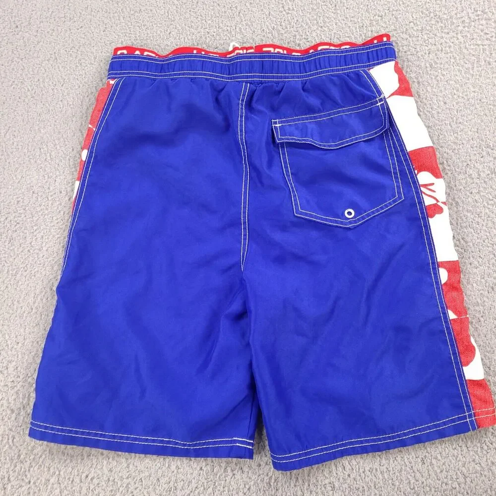 US Polo Assn Board Swim Shorts Boys Large 14/16 Blue USPA3 Champions Lined‎
